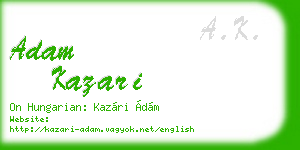 adam kazari business card